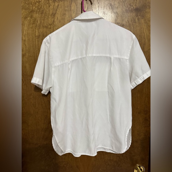 Alice Stuart White Button down Shirt sleeve with flap pockets - Picture 4 of 5